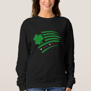 USA Irish Flag Clover Shamrock Ireland America Sweatshirt