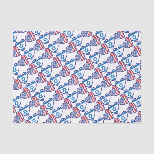 USA---Israel-Love-final Tissue Paper (Front)