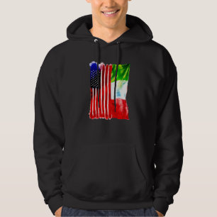 Usa Italy Flag Half American Half Italian Roots 1 Hoodie