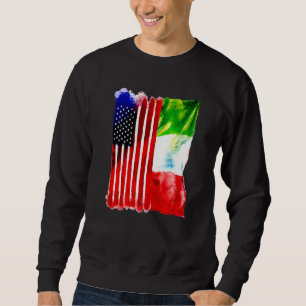 Usa Italy Flag Half American Half Italian Roots 1 Sweatshirt