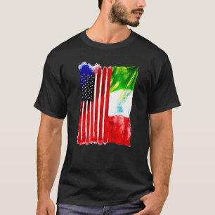 Usa Italy Flag Half American Half Italian Roots 1 T-Shirt