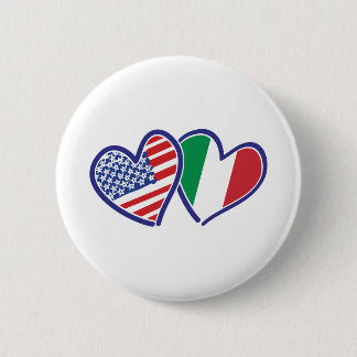 USA---Italy-Love 6 Cm Round Badge