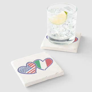 USA---Italy-Love Stone Coaster