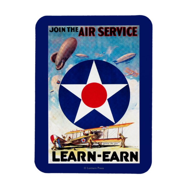 USA - Join the Air Service Learn-Earn Magnet (Vertical)