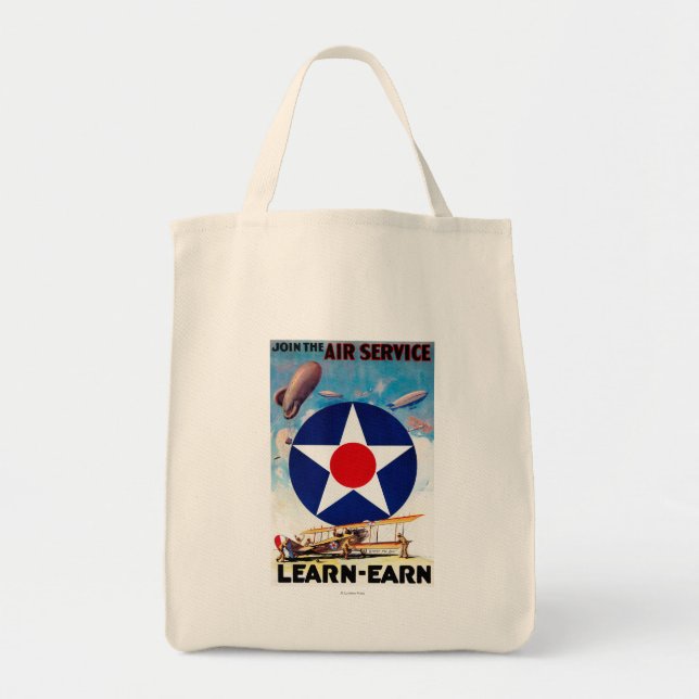 USA - Join the Air Service Learn-Earn Tote Bag (Front)