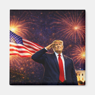 USA JULY 4th 250 Years Trump Excellence Magnet