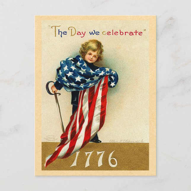 USA July 4th Postcard (Front)