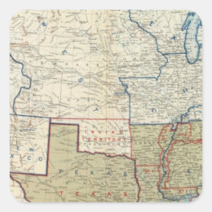 USA June 1861 Square Sticker