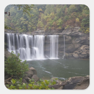 USA - Kentucky. Cumberland Falls on the Square Sticker