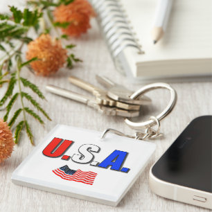 USA KEY RING