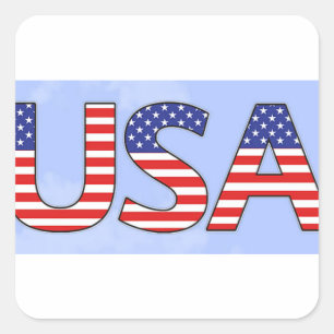 USA KEYCHAINS AND LANYARDS SQUARE STICKER