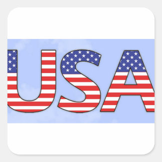 USA KEYCHAINS AND LANYARDS SQUARE STICKER