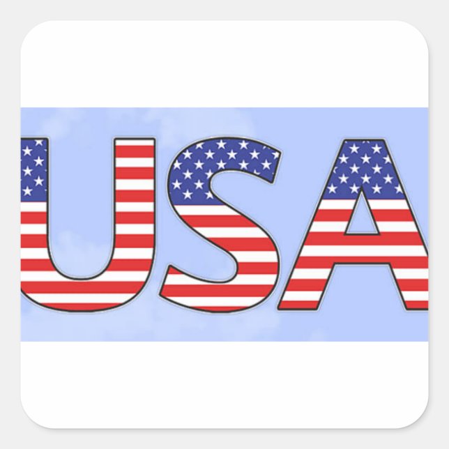USA KEYCHAINS AND LANYARDS SQUARE STICKER (Front)