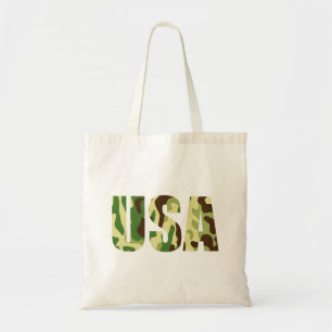 USA khaki camouflage sign Tote Bag