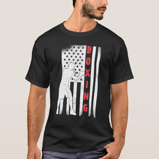 USA kick boxing, US boxing, America kickboxer, Ame T-Shirt (Front)