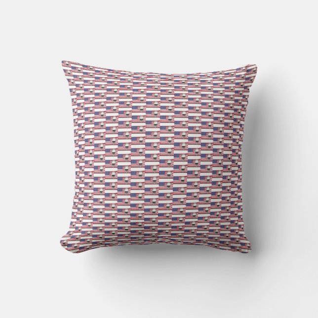 USA Lacrosse Unlimited American flag lax player's Cushion (Front)