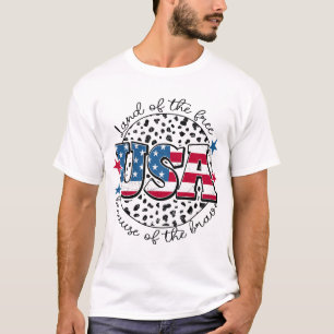USA Land of The Free Because of The Brave T-Shirt