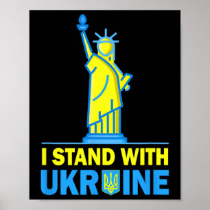 Usa Liberty Ukraine Shirt I Stand With Ukraine Ukr Poster
