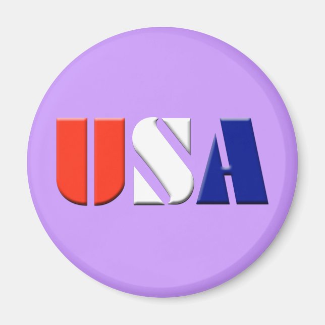 USA - (light purple) Magnet (Front)