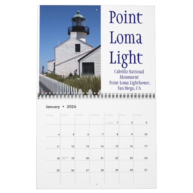 USA Lighthouses wall calendar by DJ Florek (Jan 2026)