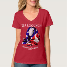 USA LOOUNCH Womens V Neck