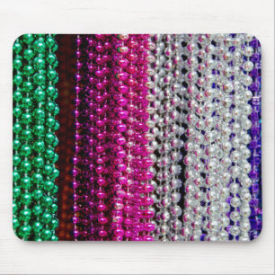 USA, Louisiana, New Orleans. Mardi Gras Beads Mouse Mat