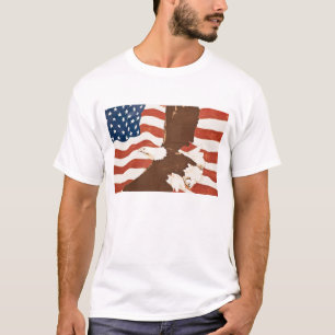 USA, Louisiana, Port Allen. Patriotic mural T-Shirt