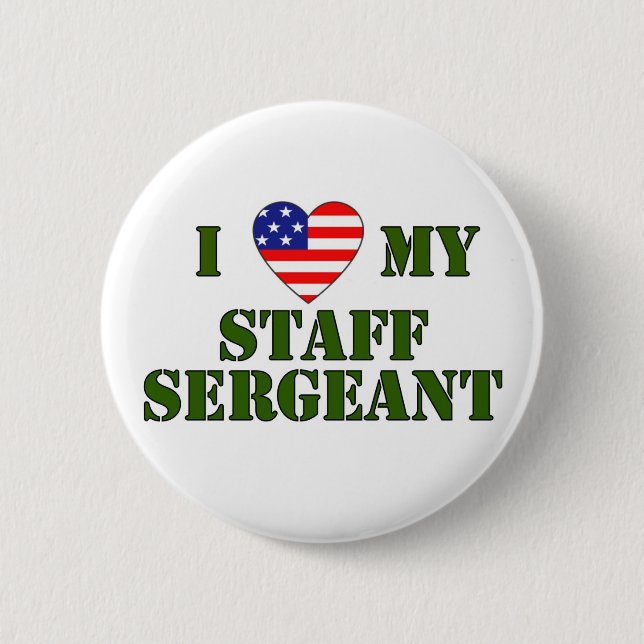 USA- LOVE -Sergeant 6 Cm Round Badge (Front)