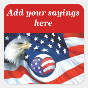 USA Lover_ Square Sticker