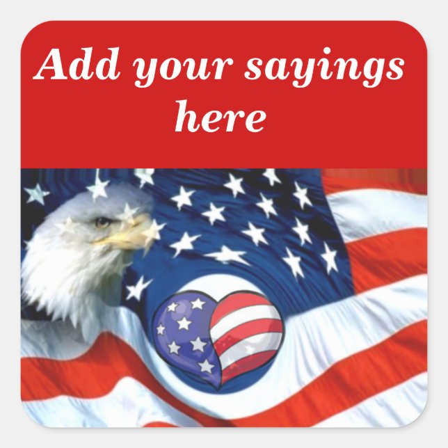 USA Lover_ Square Sticker (Front)