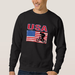Usa Loves Bikes Tokyo Summer Games American Flag Sweatshirt