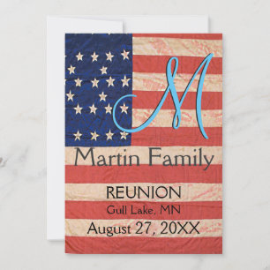 USA Loving Reunion Fab Colourful Invitation