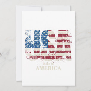 USA Made in America - Patriotic Holiday Card
