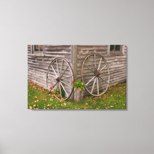 USA, Main. Wagon Wheels Canvas Print
