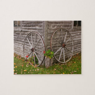 USA, Main. Wagon Wheels Jigsaw Puzzle