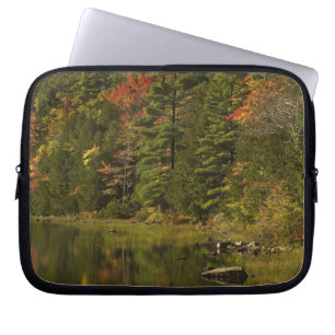 USA; Maine; Acadia NP. Fall reflections at 2 Laptop Sleeve