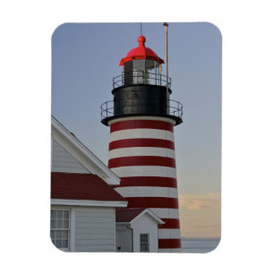 USA, Maine, Lubec. West Quoddy Head Lighthouse, Magnet