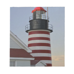 USA, Maine, Lubec. West Quoddy Head Lighthouse, Notepad