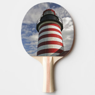 USA, Maine, Lubec. West Quoddy Head LIghthouse Ping Pong Paddle