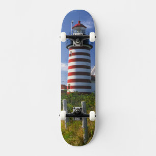 USA, Maine, Lubec. West Quoddy Head Lighthouse Skateboard