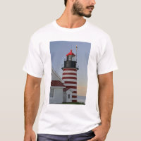 USA, Maine, Lubec. West Quoddy Head Lighthouse,