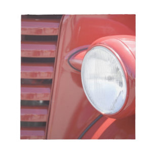 USA, Maine, Owl's Head. Headlight and partial Notepad
