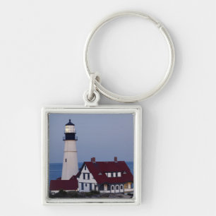 USA, Maine, Portland, Cape Elizabeth, Lighthouse Key Ring
