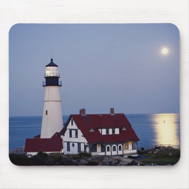 USA, Maine, Portland, Cape Elizabeth, Lighthouse Mouse Mat (Front)