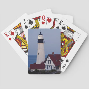 USA, Maine, Portland, Cape Elizabeth, Lighthouse Playing Cards