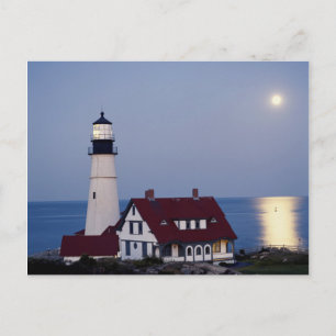 USA, Maine, Portland, Cape Elizabeth, Lighthouse Postcard