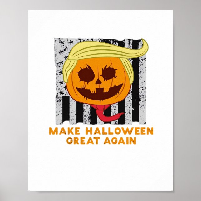 Usa Make Halloween Great Again Funny Classic Poster (Front)