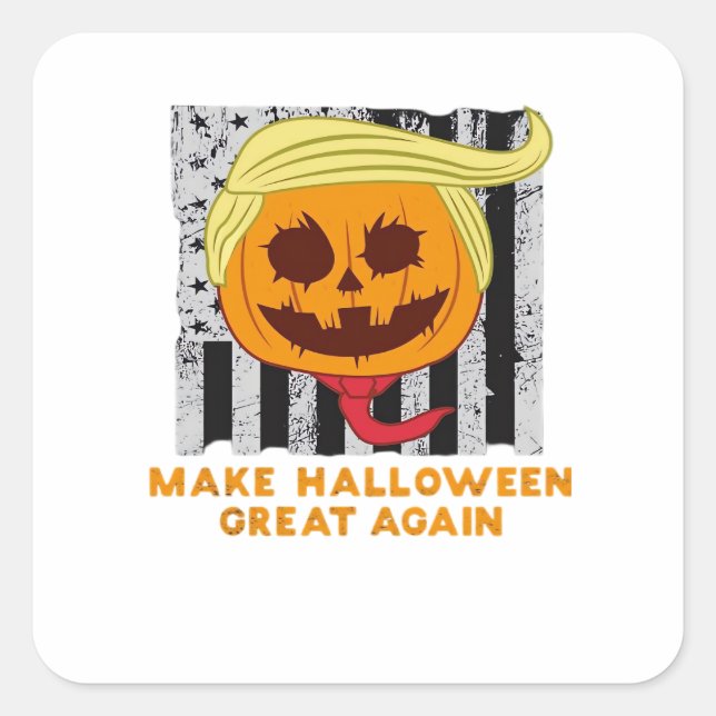 Usa Make Halloween Great Again Funny Classic Square Sticker (Front)