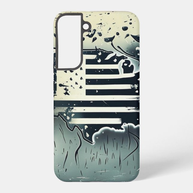 USA Map American Flag Phone Case  (Back)