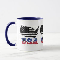 "USA Map Ceramic Mug"